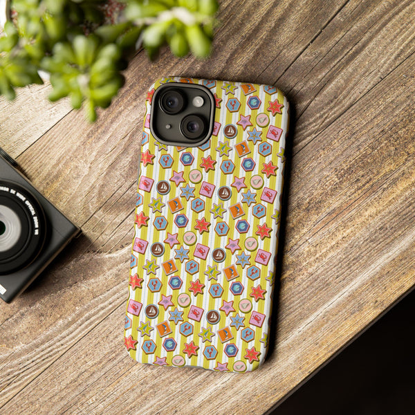 Yellow and White Striped Summer Themed Phone Case