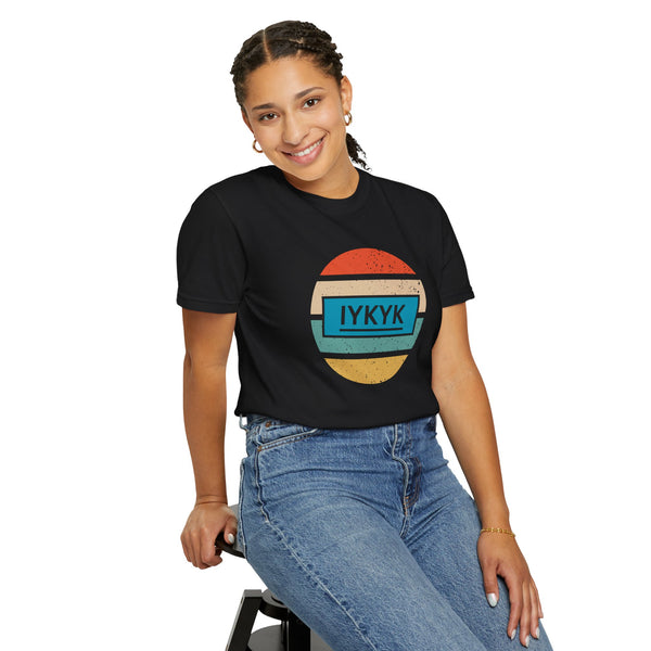IYKYK Vintage Style Tee with Retro Rainbow