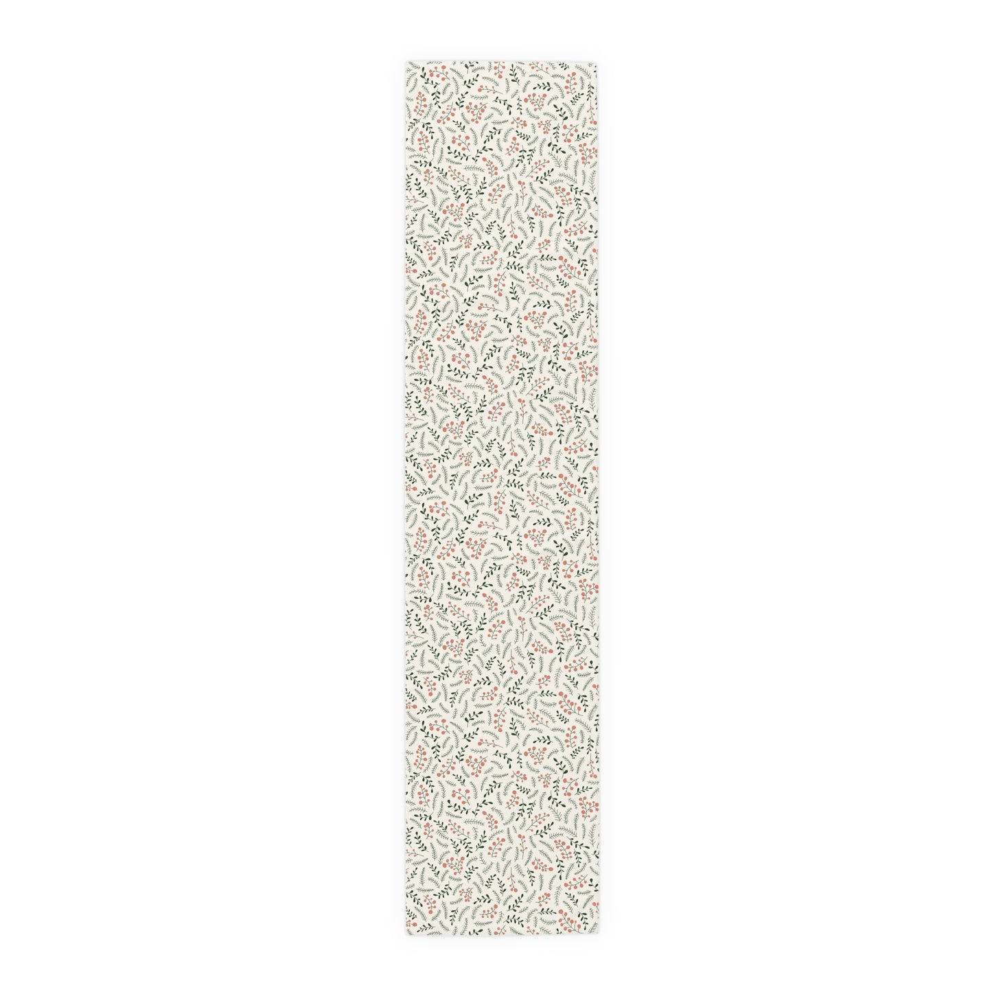 Christmas Table Runner Featuring Red & Green Holly