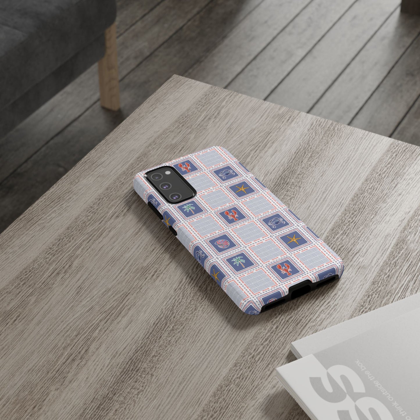 Lobsters Sailboats Seashells - Cell Phone Tough Case