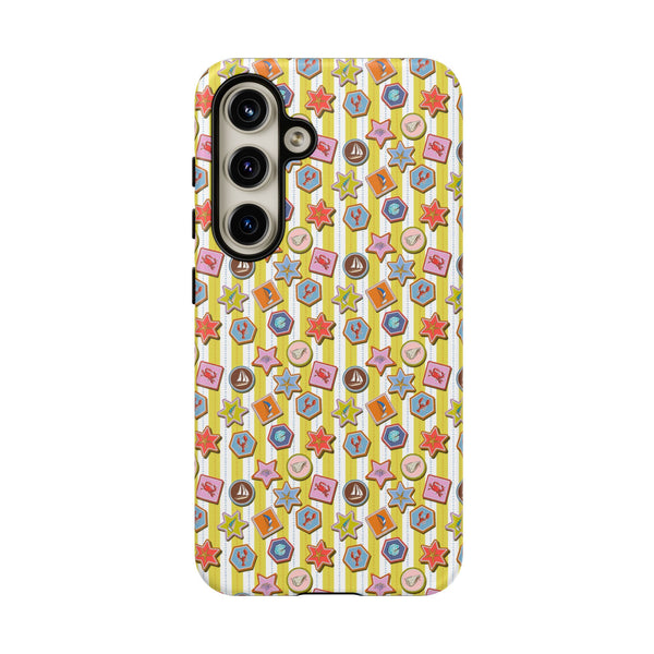 Yellow and White Striped Summer Themed Phone Case