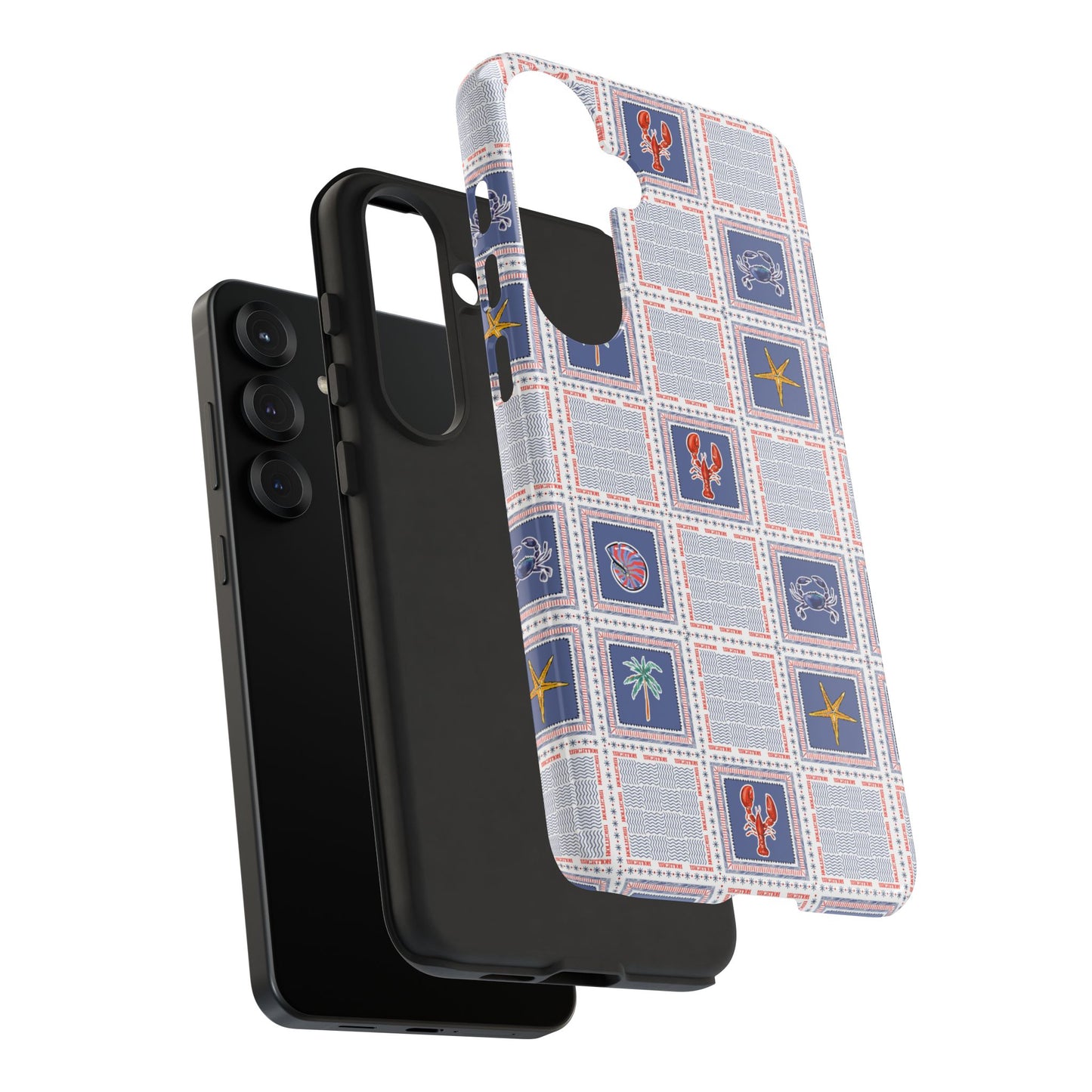 Lobsters Sailboats Seashells - Cell Phone Tough Case