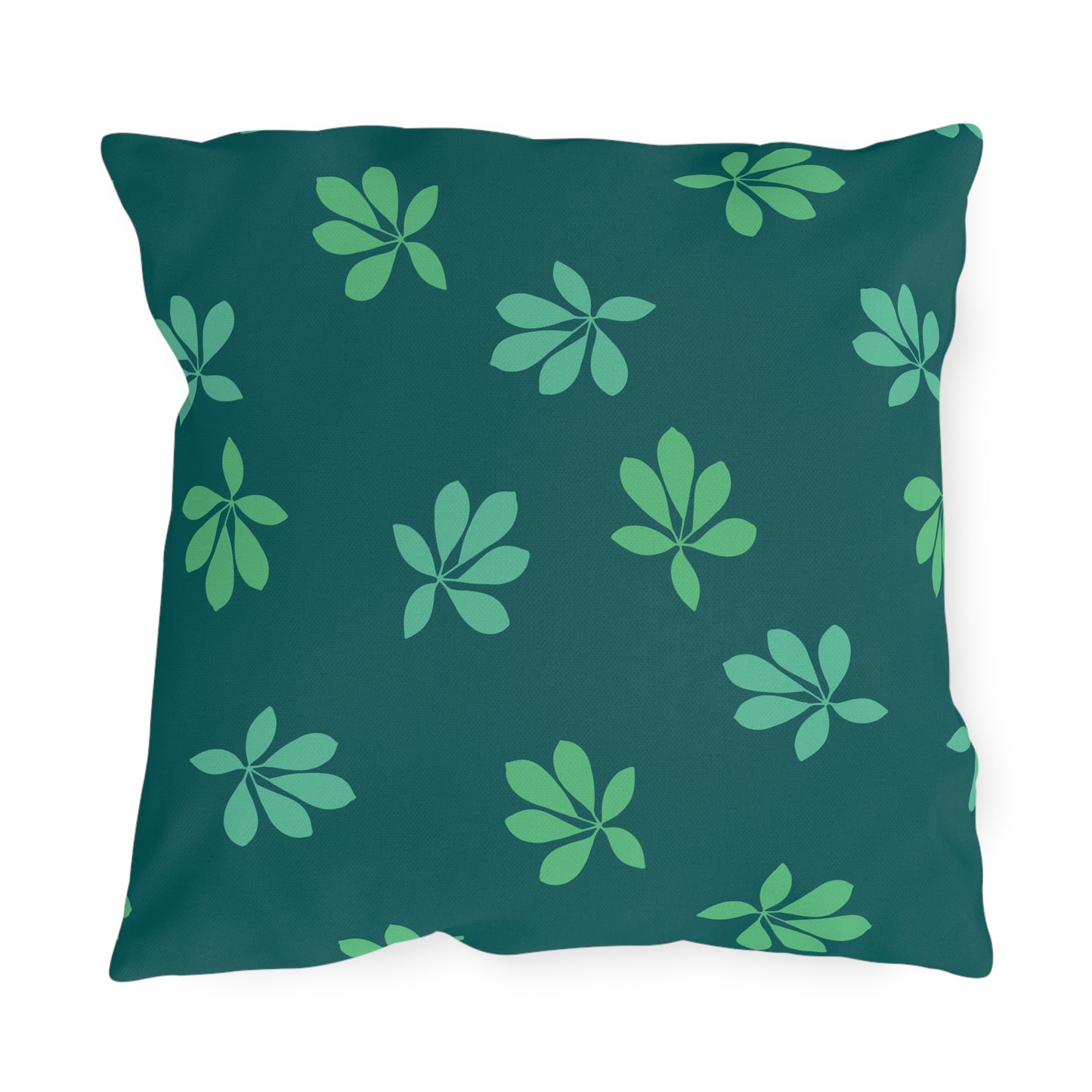 Tropical Green Foliage - Outdoor Throw Pillow