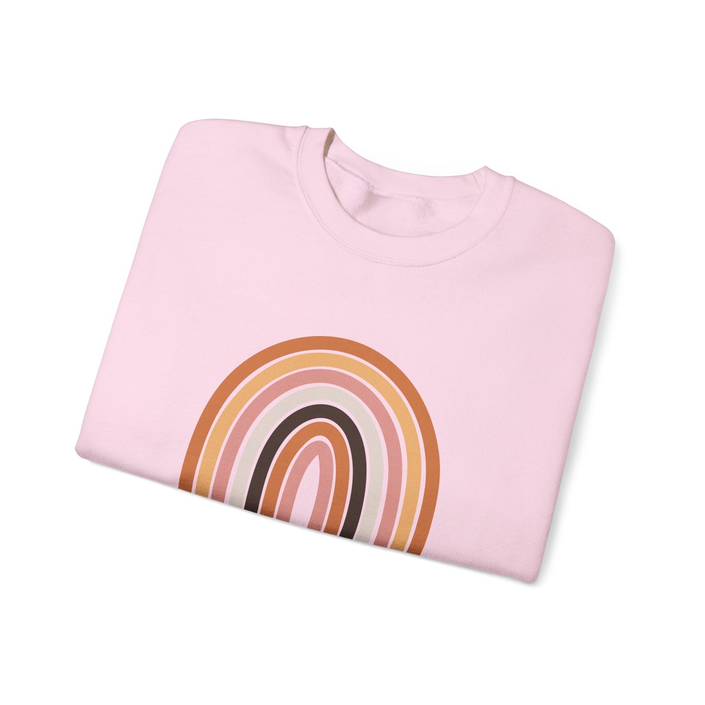 Pilates Rainbow Crewneck Sweatshirt, Cozy Exercise Sweatshirt, Gift for Fitness Lovers, Motivational Apparel, Workout Pullover