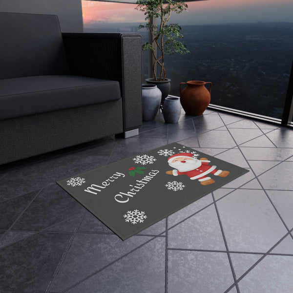 Santa Outdoor Rug Christmas Welcome Mat Outdoor Santa Mat 24"x36"