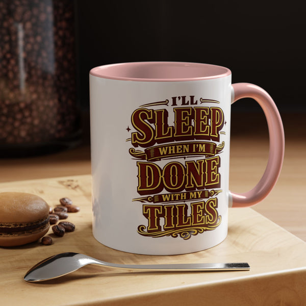 Mahjong Coffee Mug I'll Sleep When Done With My Tiles Game Night Gift
