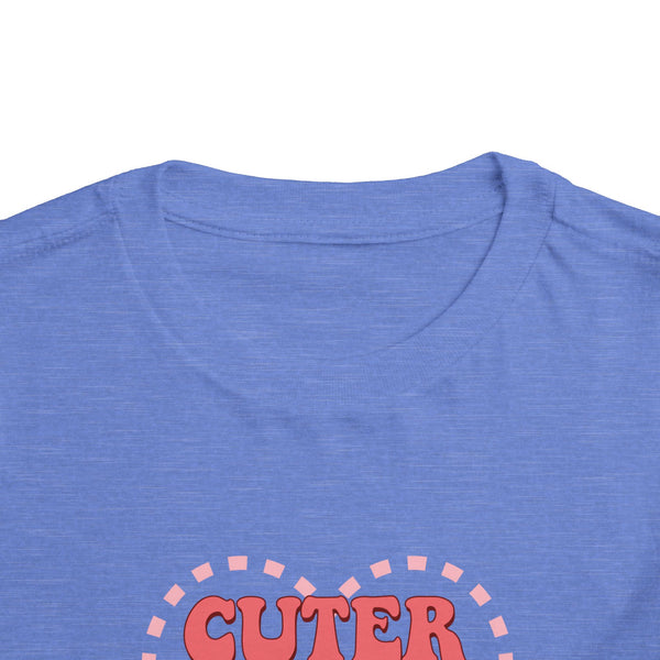 Toddler Valentine’s Day T-Shirt "Cuter Than Cupid" Retro Heart Graphic Tee Soft Unisex Cotton Sizes 2T-5T