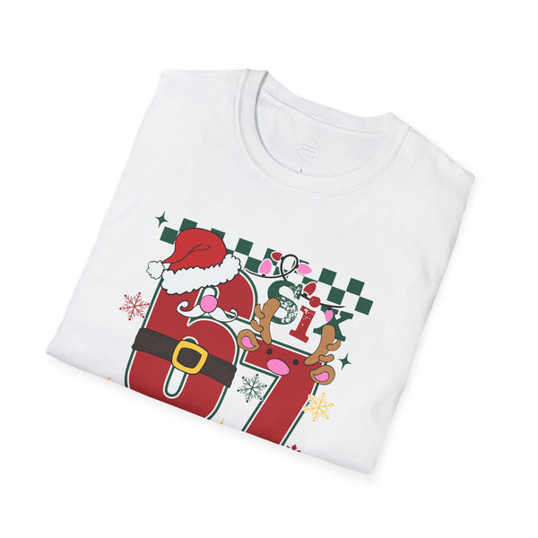 Christmas 67 Shirt – Cute Santa & Reindeer Holiday Graphic Tee – Festive “Six Seven” Xmas Top