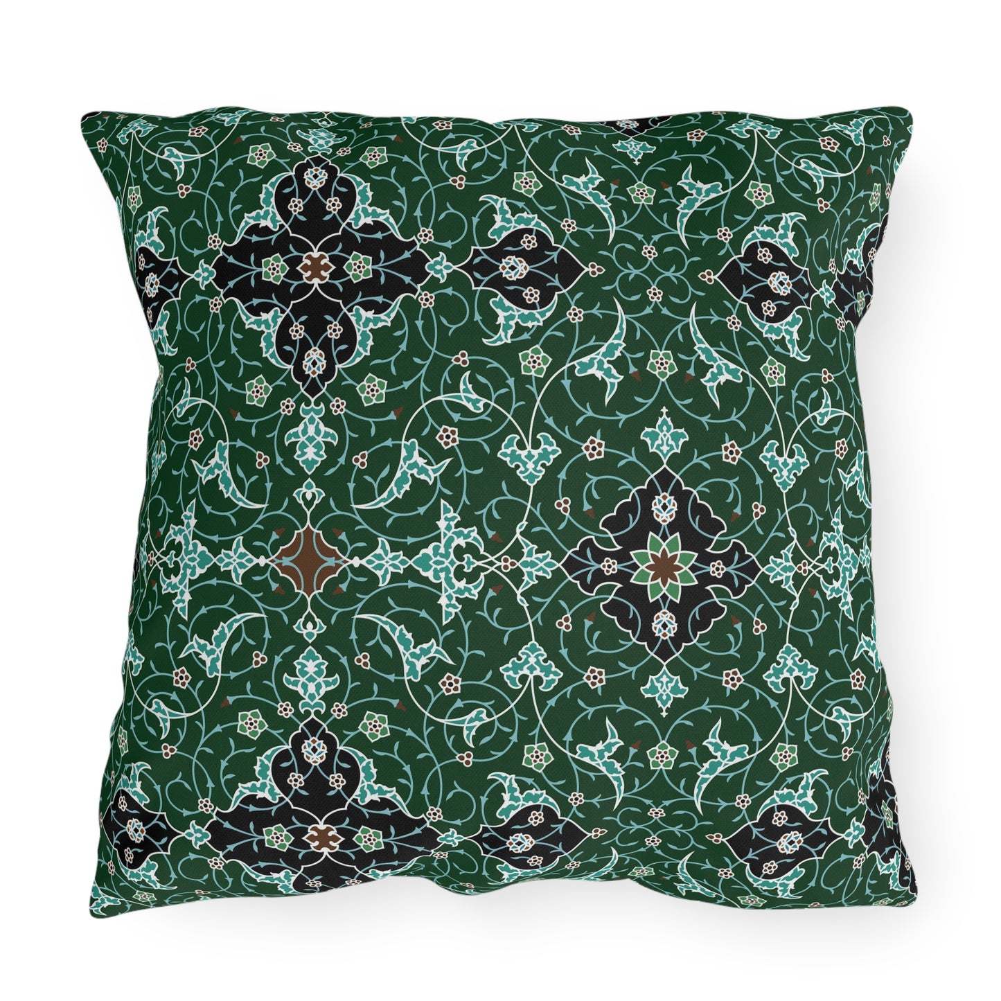 Elegant Green and Blue - Outdoor Pillow