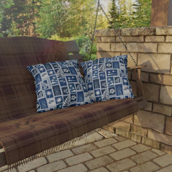 Palm Trees & Pineapples Tropical - Outdoor Pillow