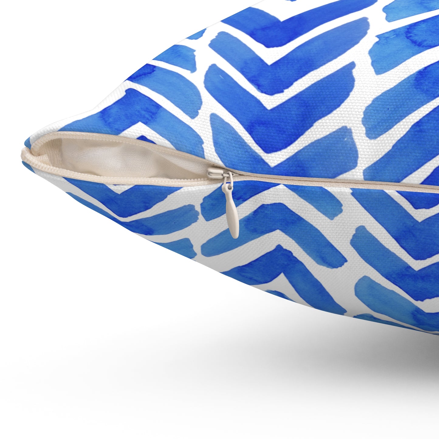 Blue Chevron - Indoor Throw Pillow