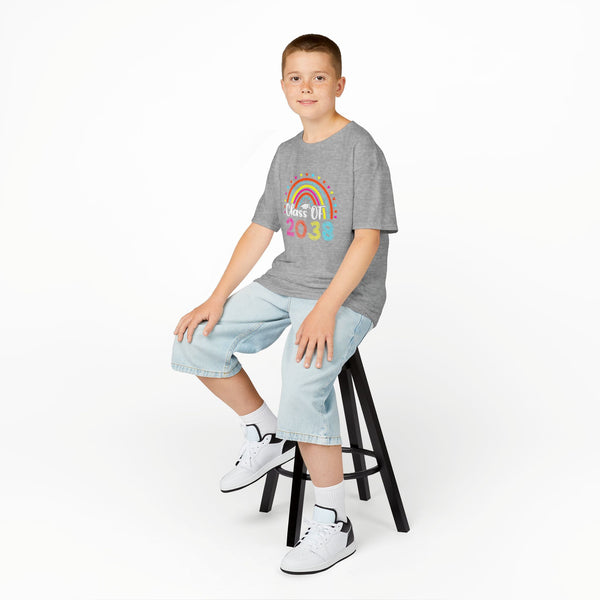 Rainbow Graduation Kids Tee | Class of 2038 Shirt | Cute Kids Apparel | Graduation Gift | Back to School T-Shirt | Rainbow Tee