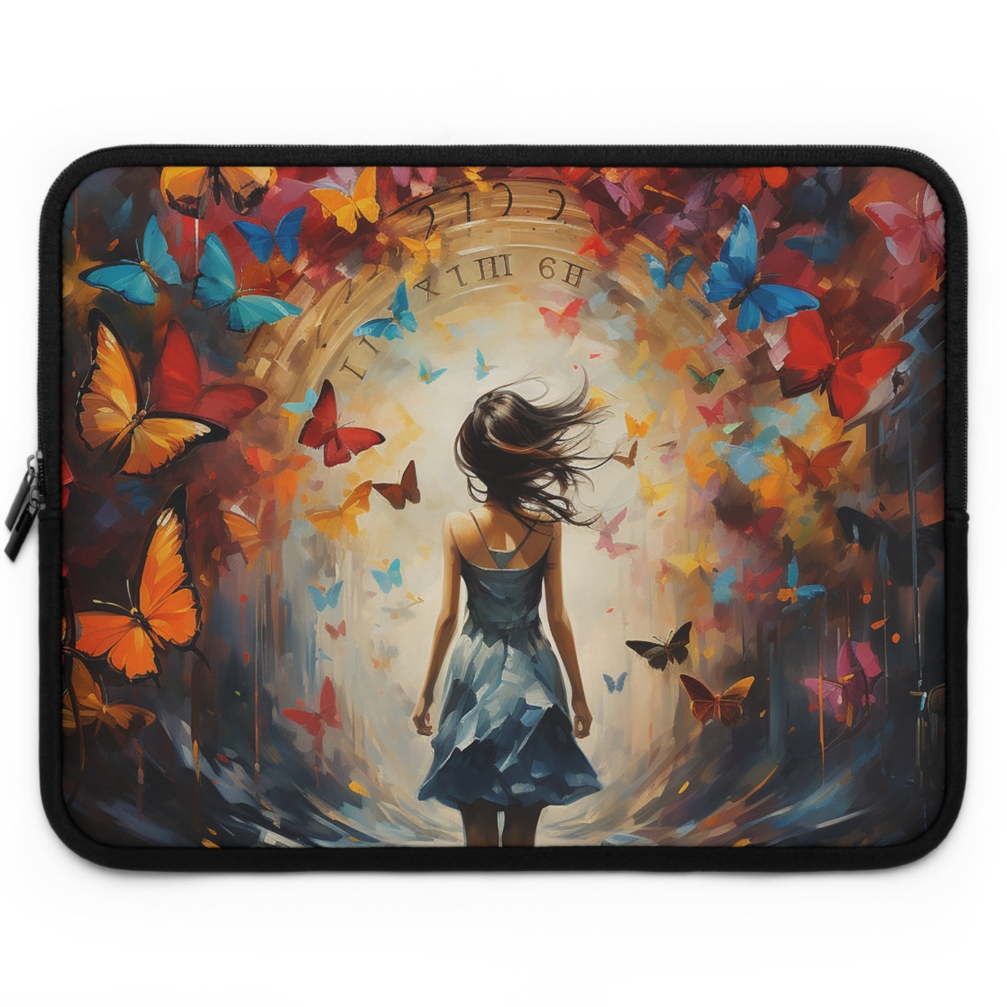 Girl Against Time Laptop Sleeve