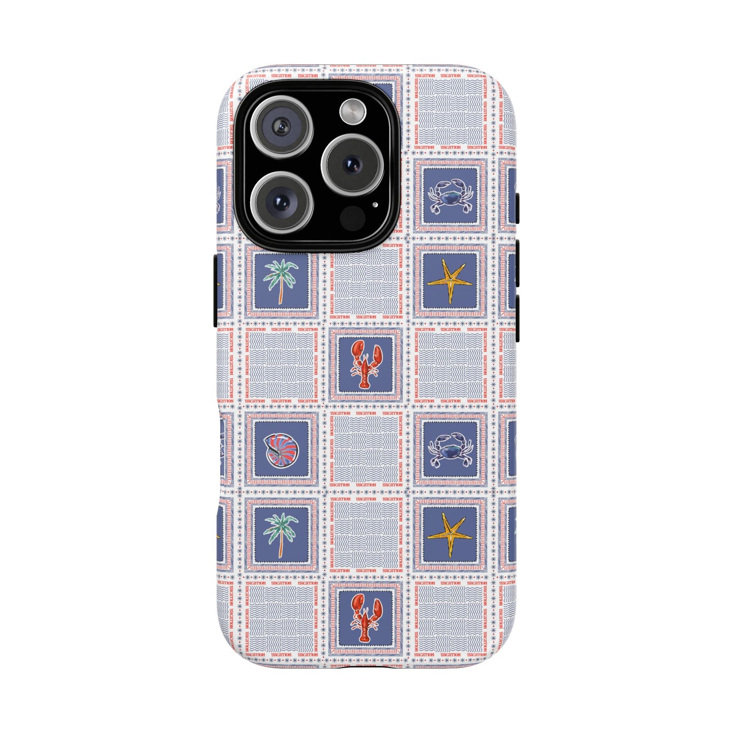 Lobsters Sailboats Seashells - Cell Phone Tough Case