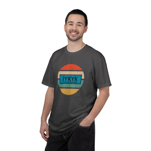 IYKYK Vintage Style Tee with Retro Rainbow