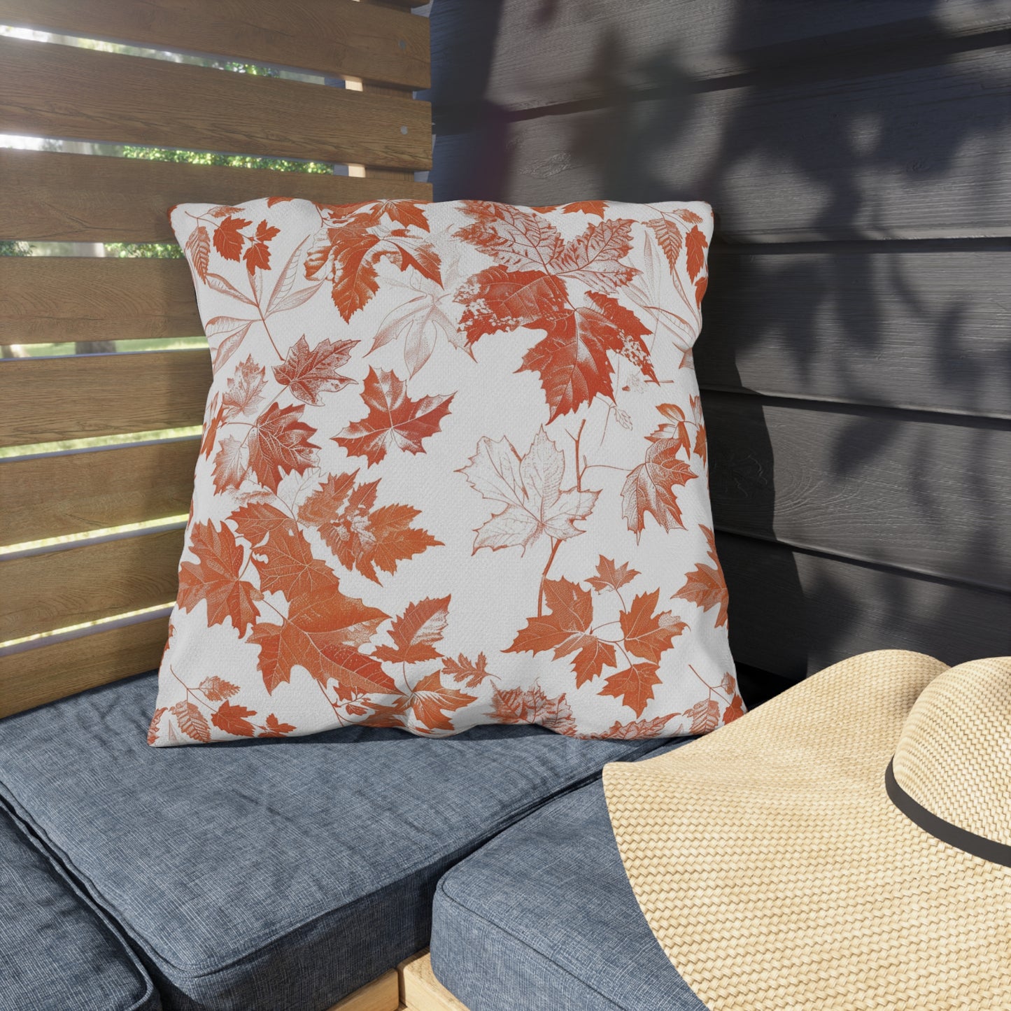 Autumn Leaf Outdoor Pillows, Decorative Garden Cushion, Fall Home Decor, Patio Accessories, Cozy Outdoor Throw Pillows