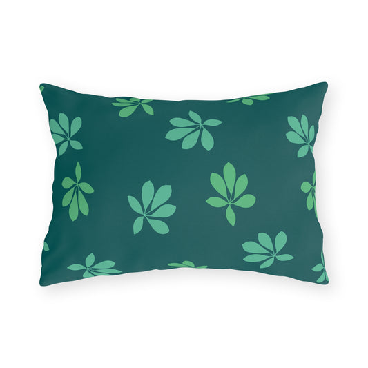 Tropical Green Foliage - Outdoor Throw Pillow
