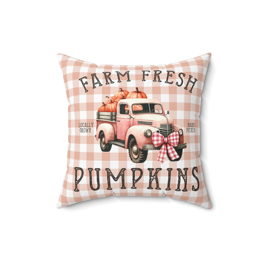 Fall Farm Fresh Pumpkins - Indoor Throw Pillow