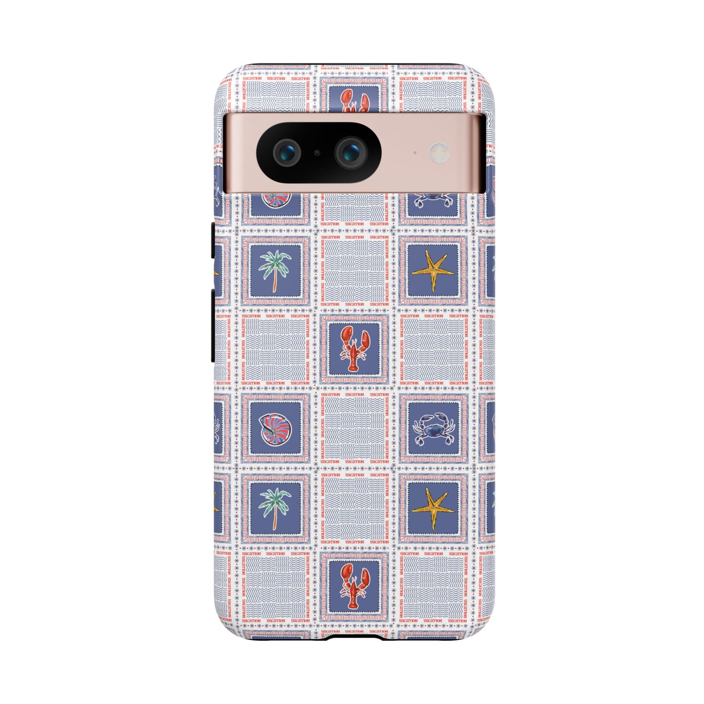 Lobsters Sailboats Seashells - Cell Phone Tough Case