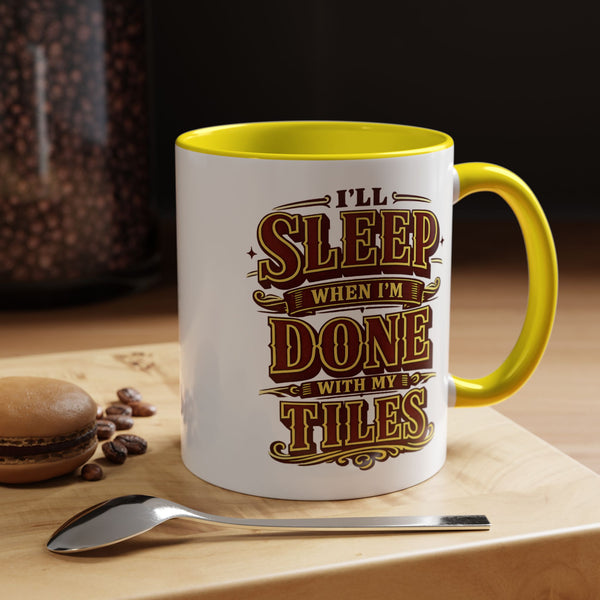 Mahjong Coffee Mug I'll Sleep When Done With My Tiles Game Night Gift