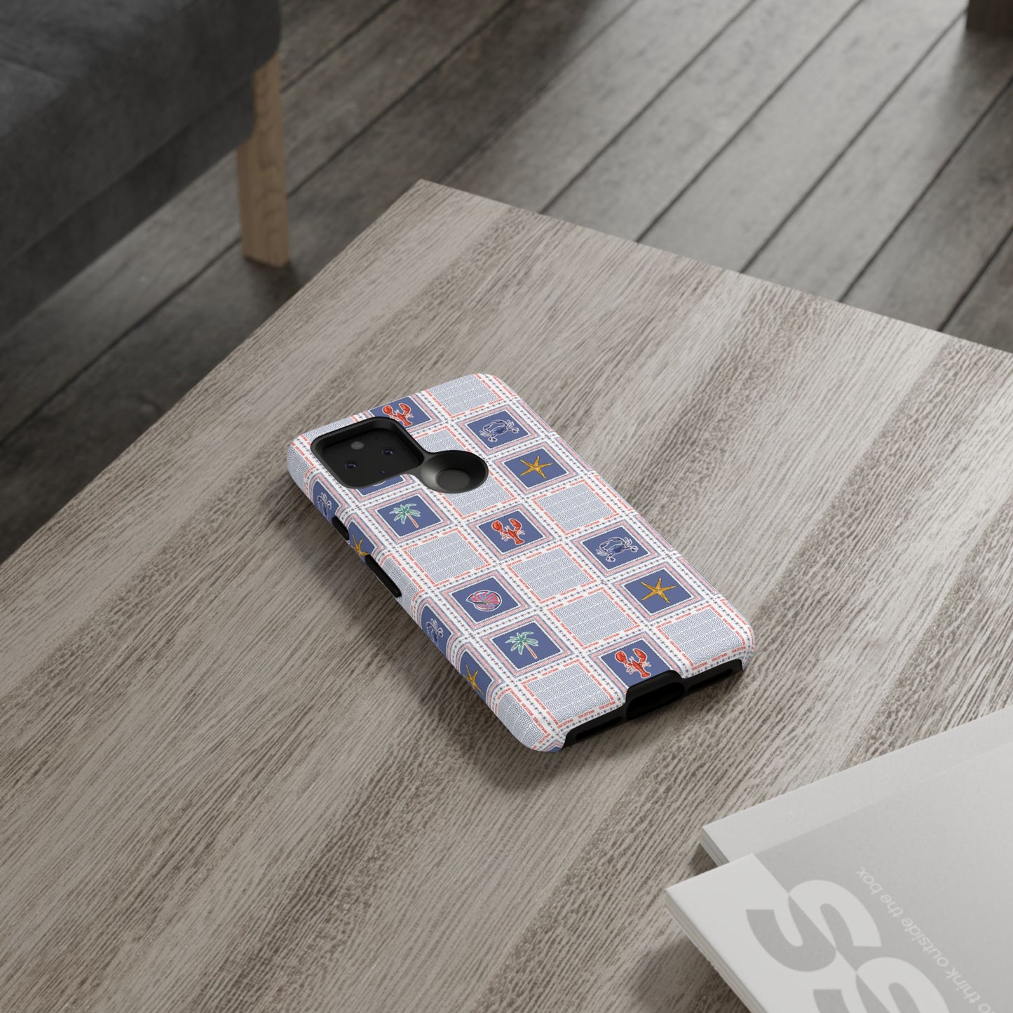 Lobsters Sailboats Seashells - Cell Phone Tough Case