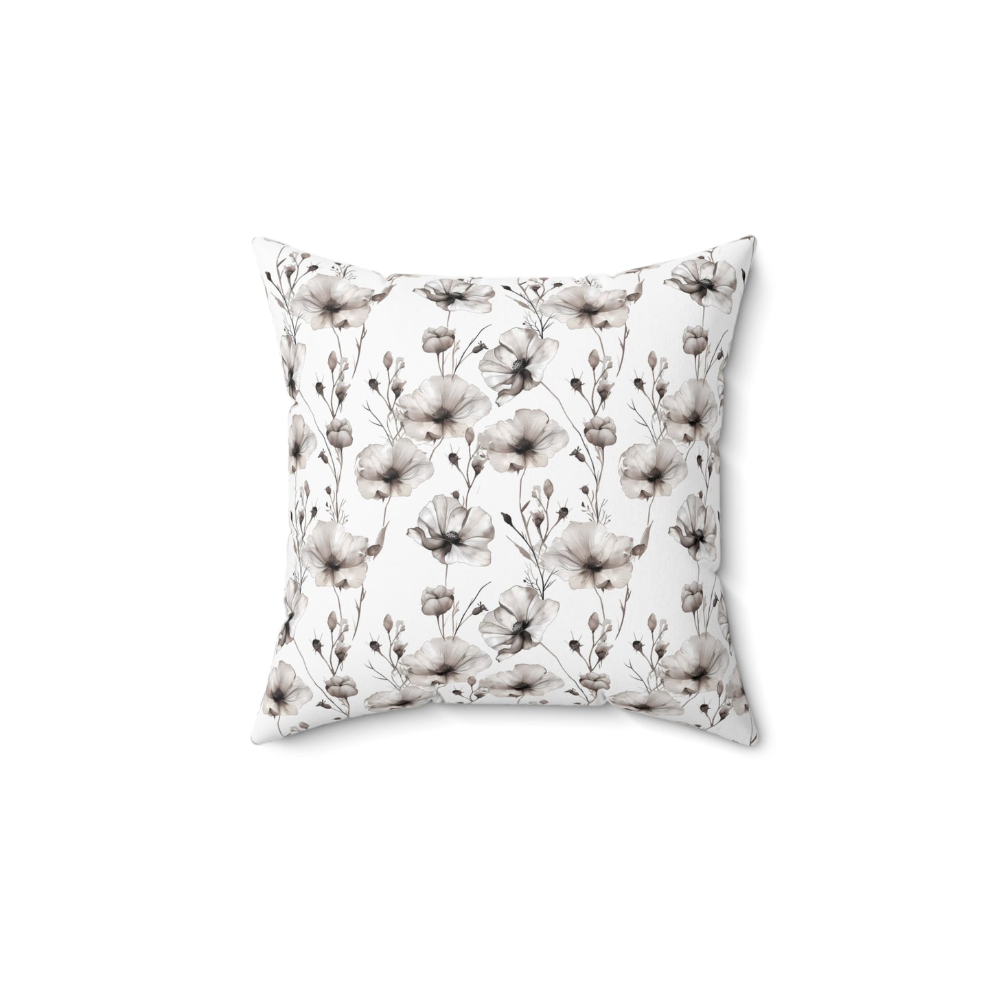 Neutral Floral - Indoor Throw Pillow