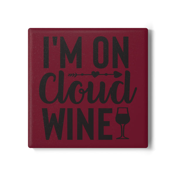 Chic Wine Lover's Ceramic Coaster - Fun Gift for Friends, Great for Home Decor, Housewarming, Parties, or Wine O'clock!