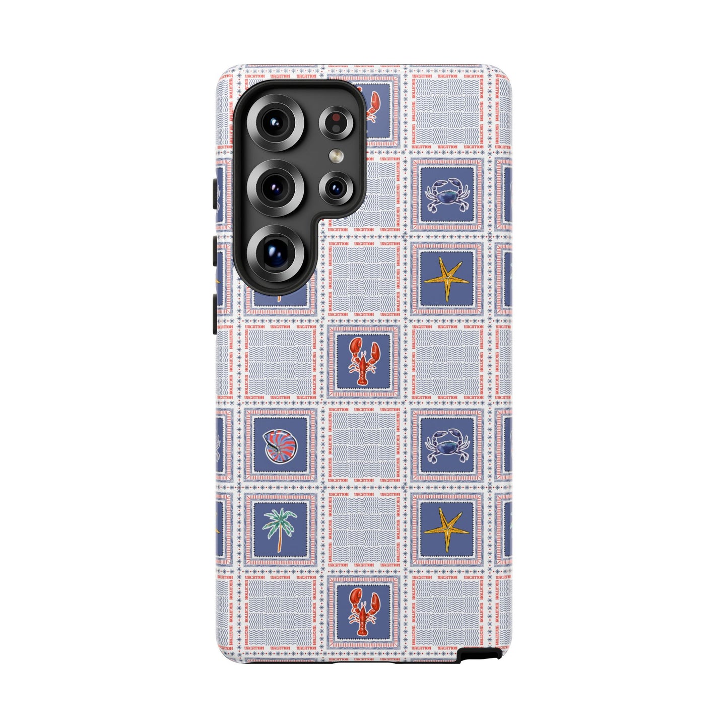 Lobsters Sailboats Seashells - Cell Phone Tough Case