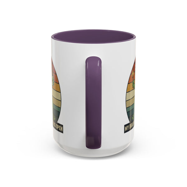 "Too Many Tabs Open" Retro Frog Accent Mug - 11oz & 15oz Ceramic Coffee Cup