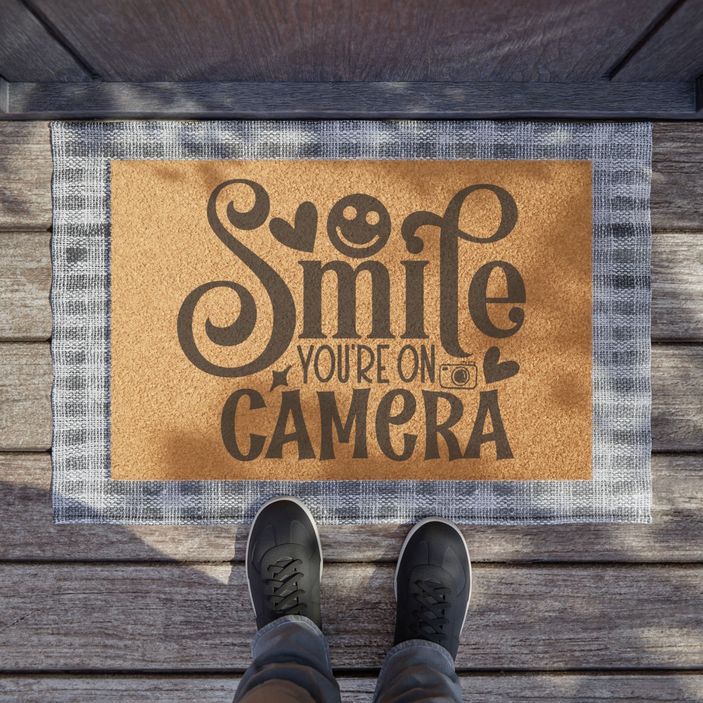 Smile You're on Camera - Welcome Mat