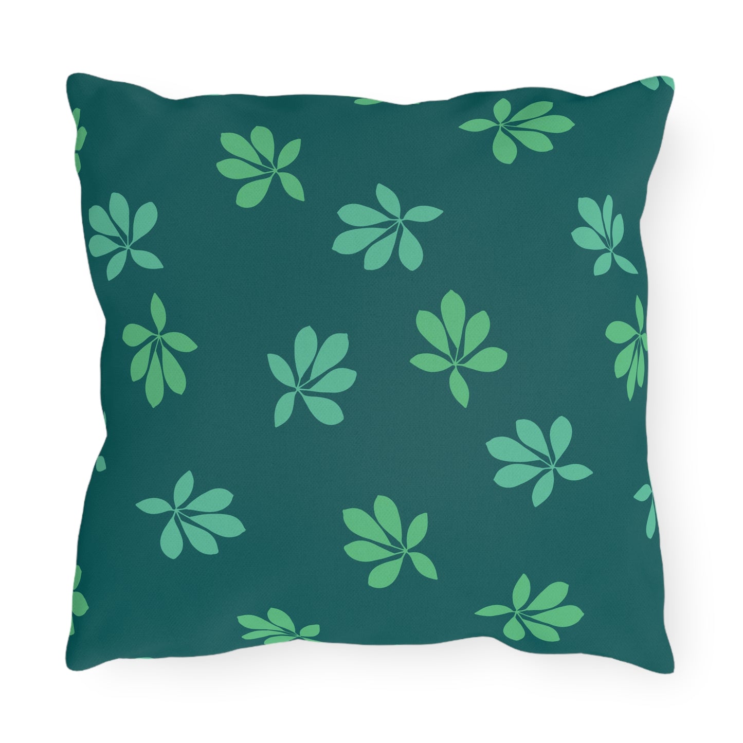 Tropical Green Foliage - Outdoor Throw Pillow