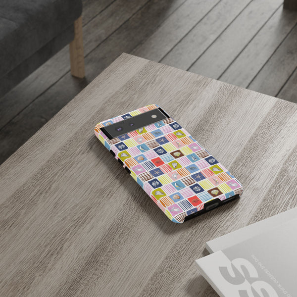 Colorful Seashells Sailboats and Starfish Summer Themed Phone Case