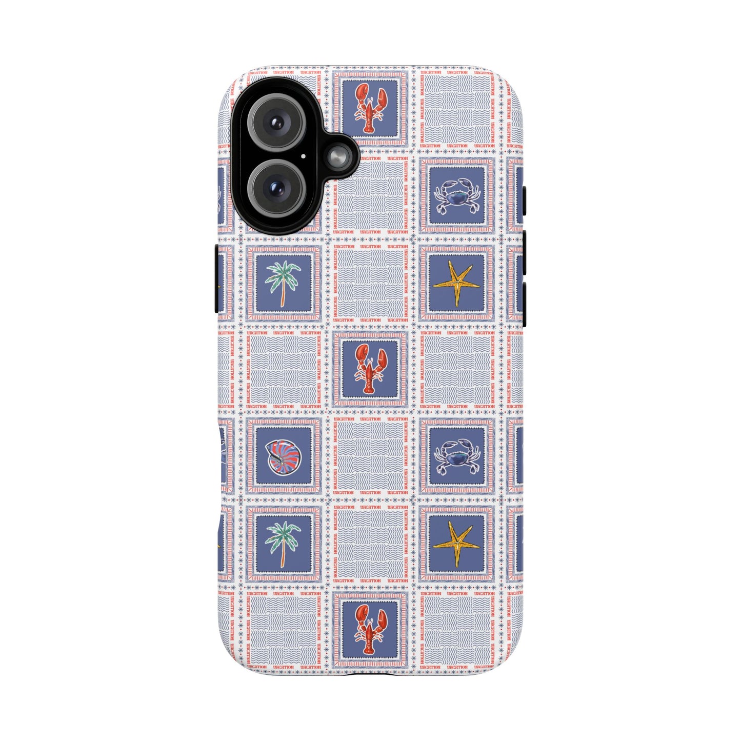 Lobsters Sailboats Seashells - Cell Phone Tough Case
