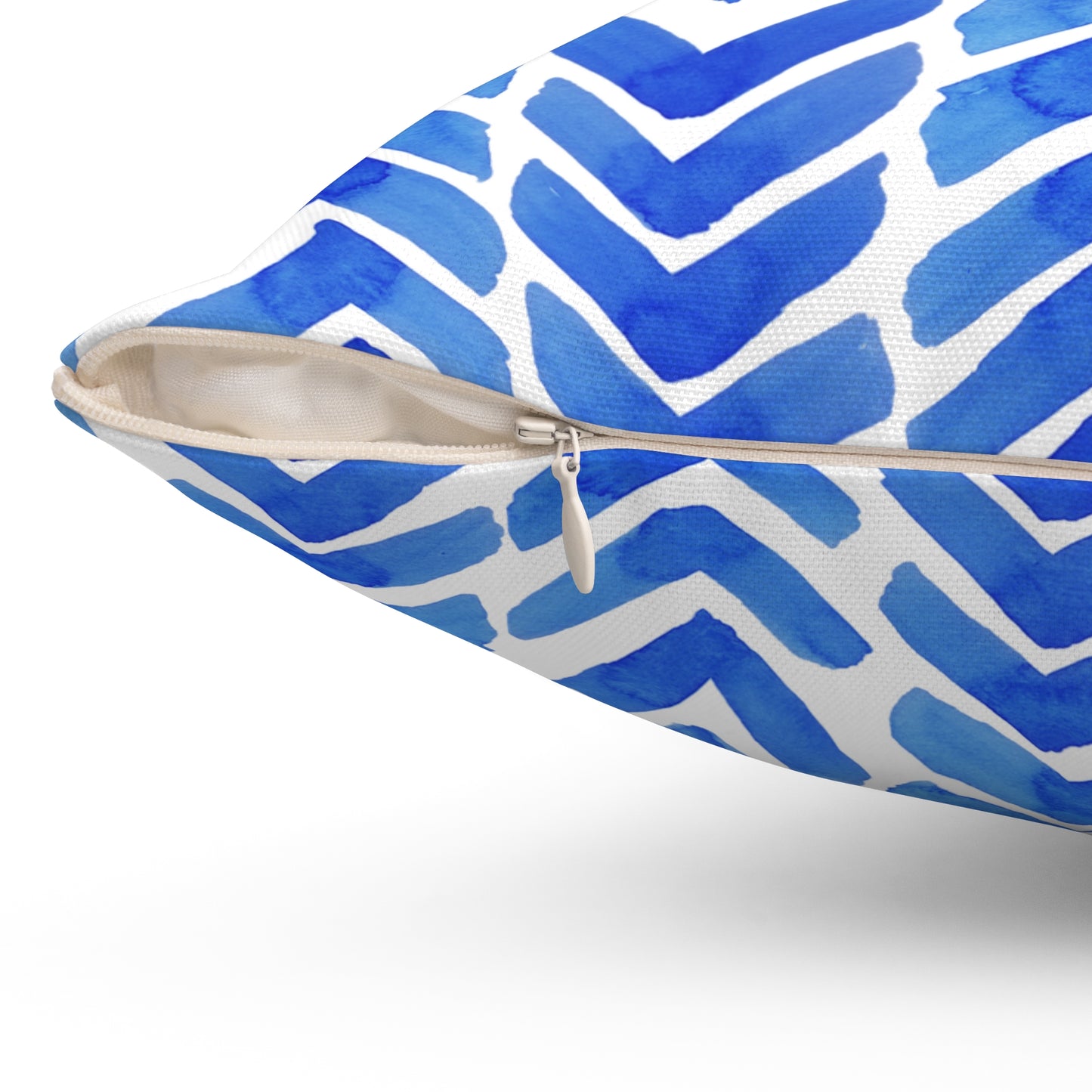 Blue Chevron - Indoor Throw Pillow