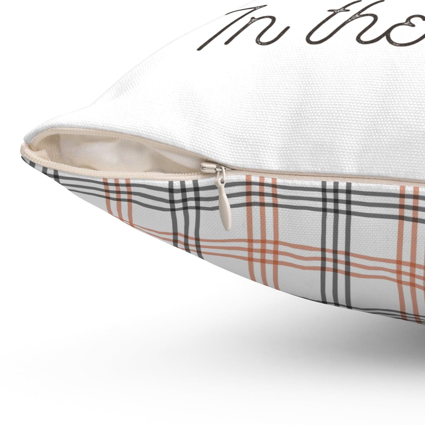 Cutest Pumpkin in the Patch - Indoor Throw Pillow – Double-Sided Fall Pillow with Plaid Bow Design