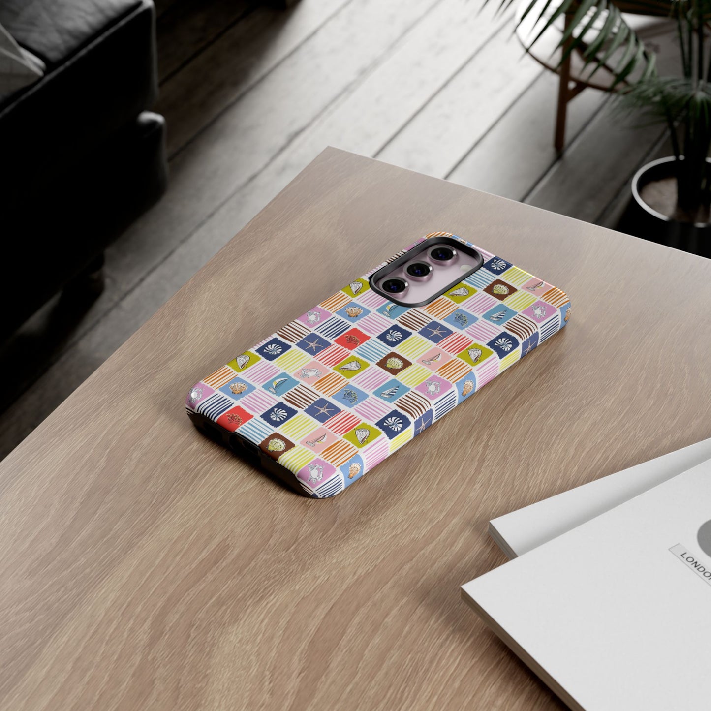 Colorful Seashells Sailboats and Starfish Summer Themed Phone Case