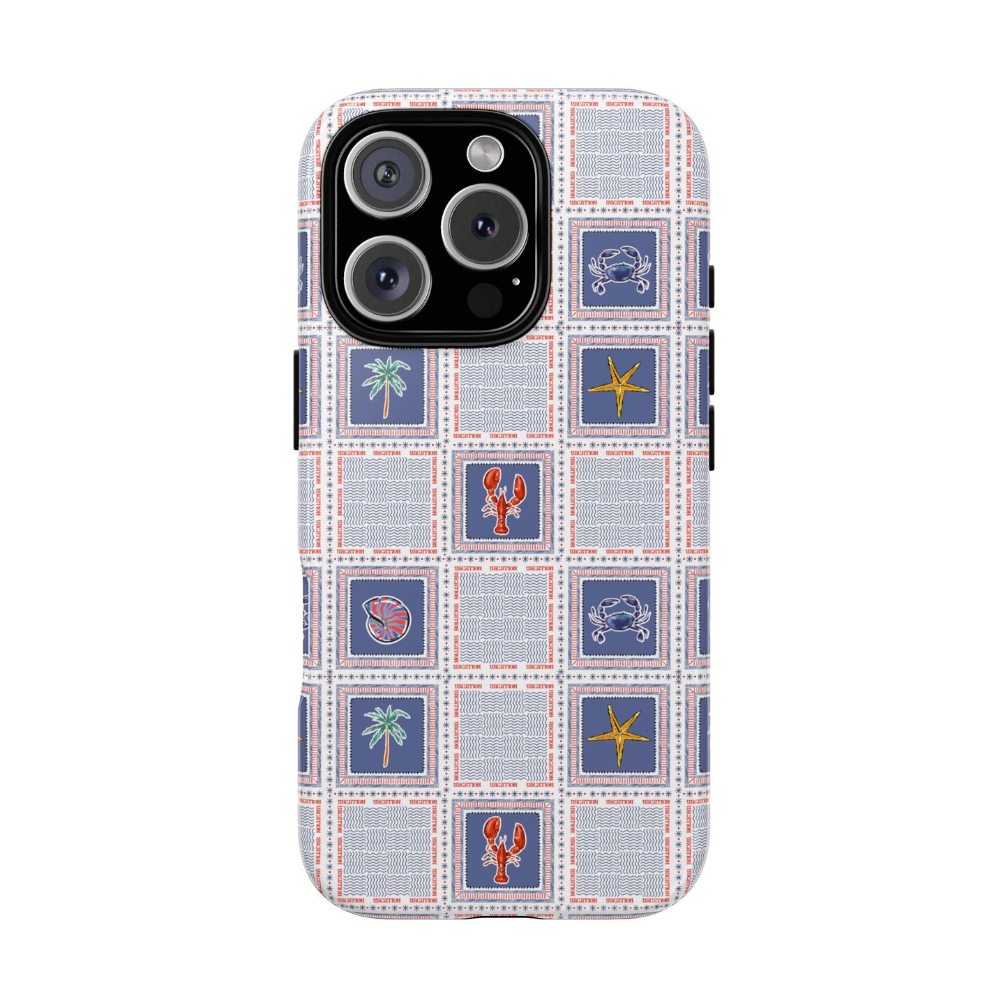 Lobsters Sailboats Seashells - Cell Phone Tough Case