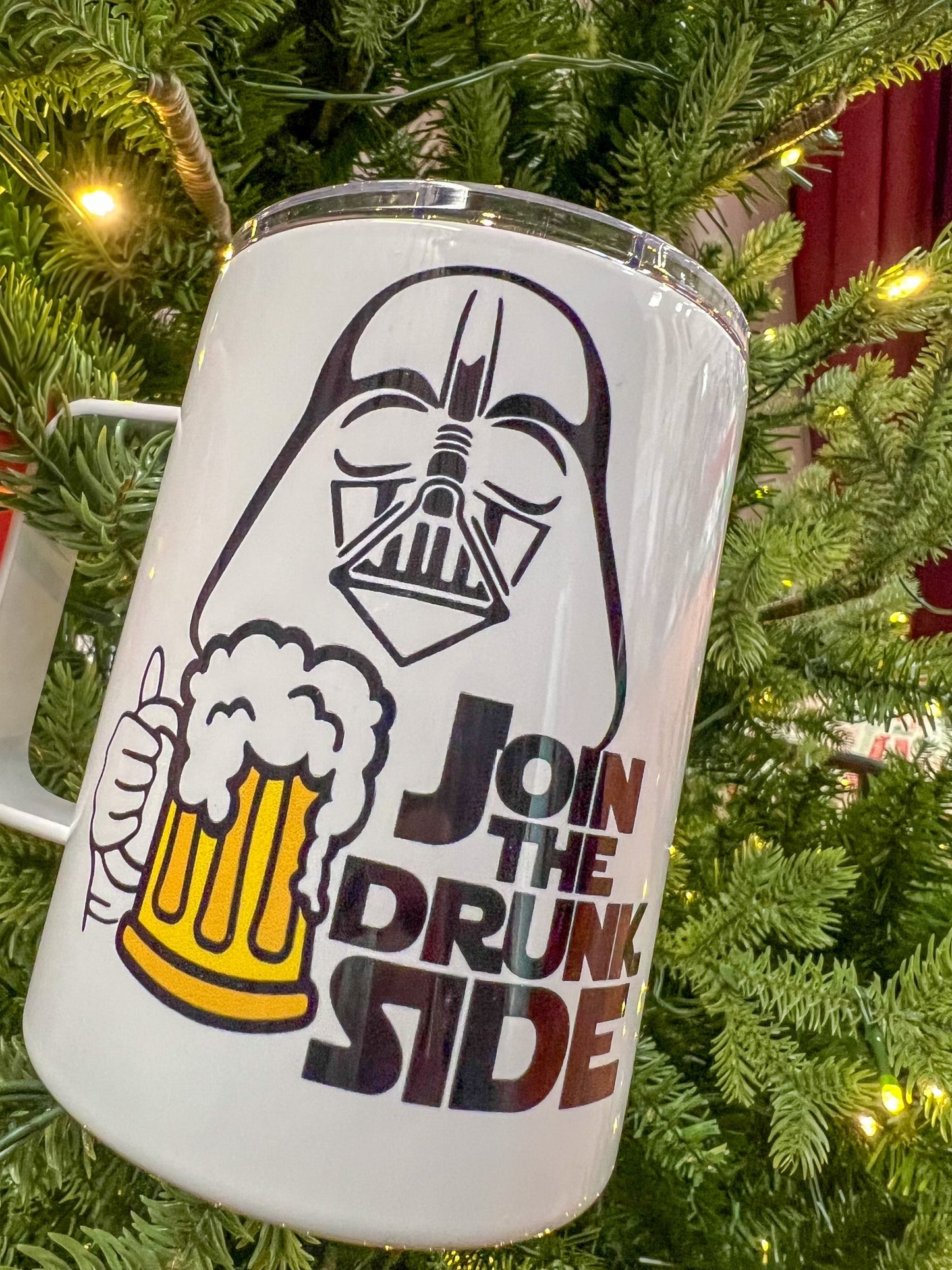 Join the Drunk Side - 12oz Cup with Handle and Lid