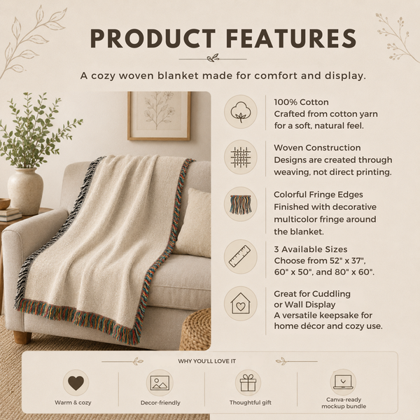 Patriotic Star Woven Blanket