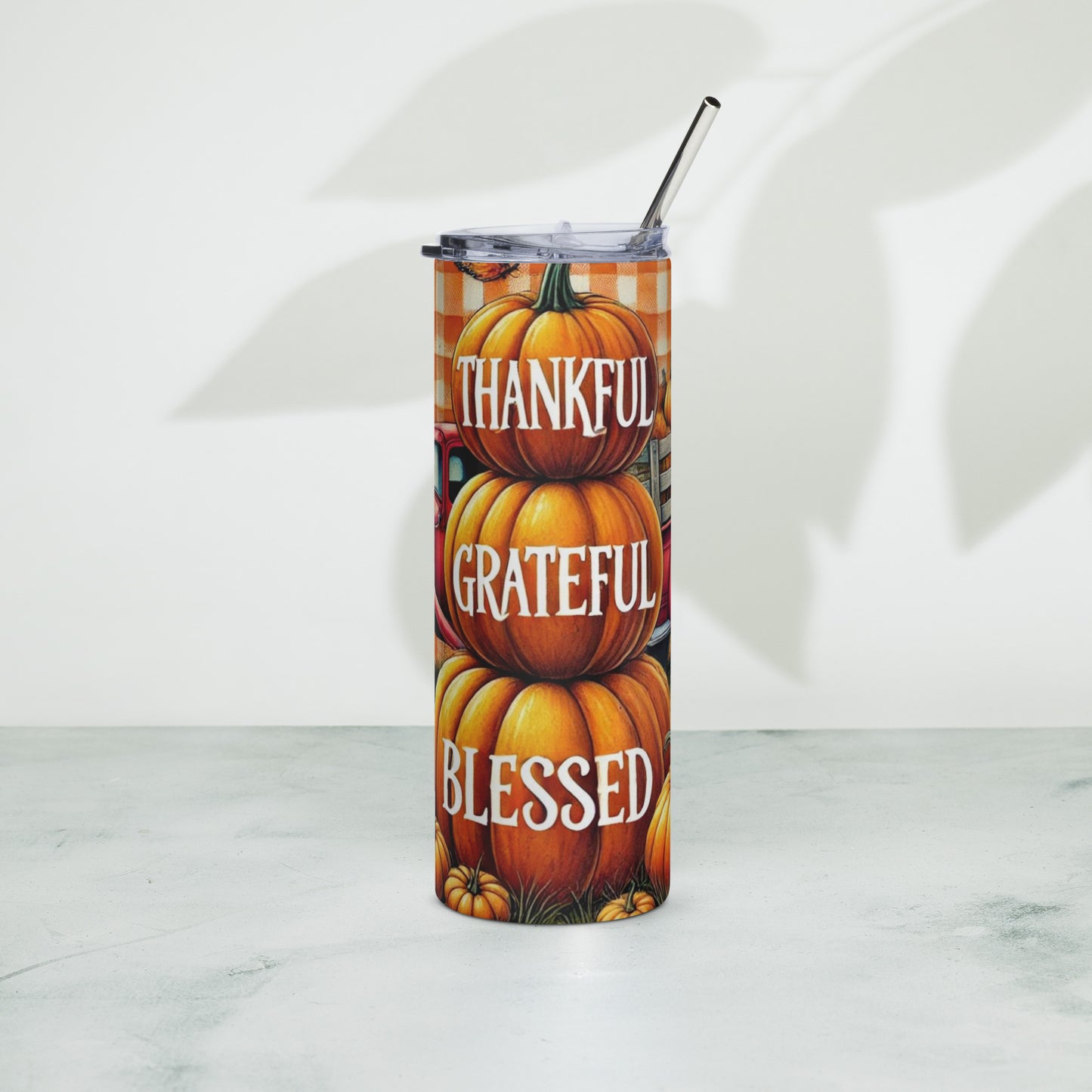 Thankful Grateful Blessed - 20oz Stainless Steel Tumbler