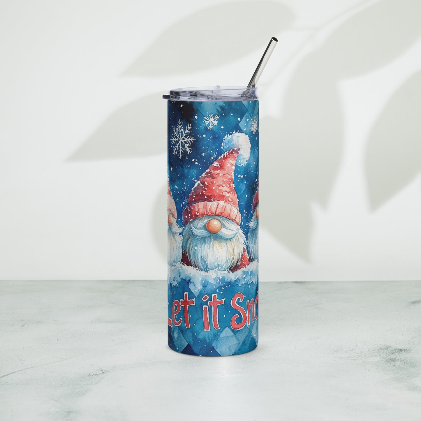 Let It Snow Gnome 20oz Skinny Tumbler