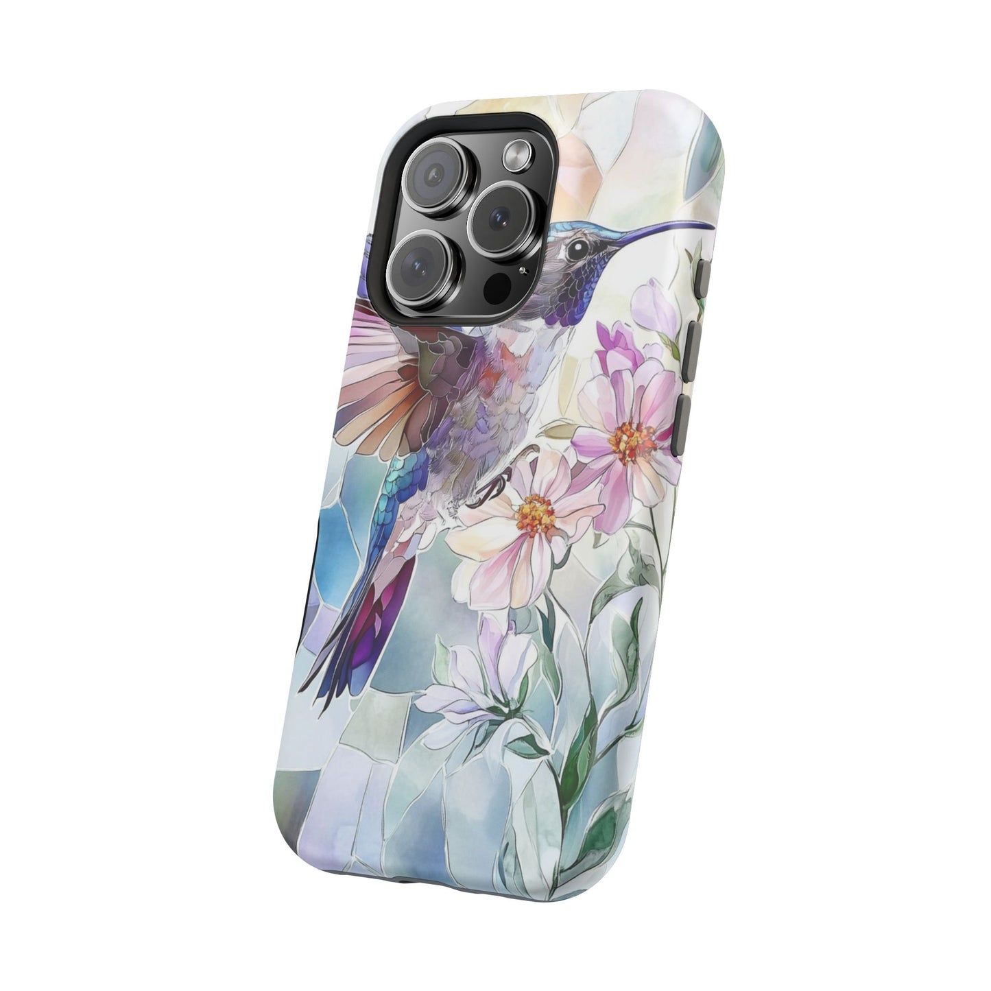 Stained Glass Hummingbird MagSafe iPhone Case