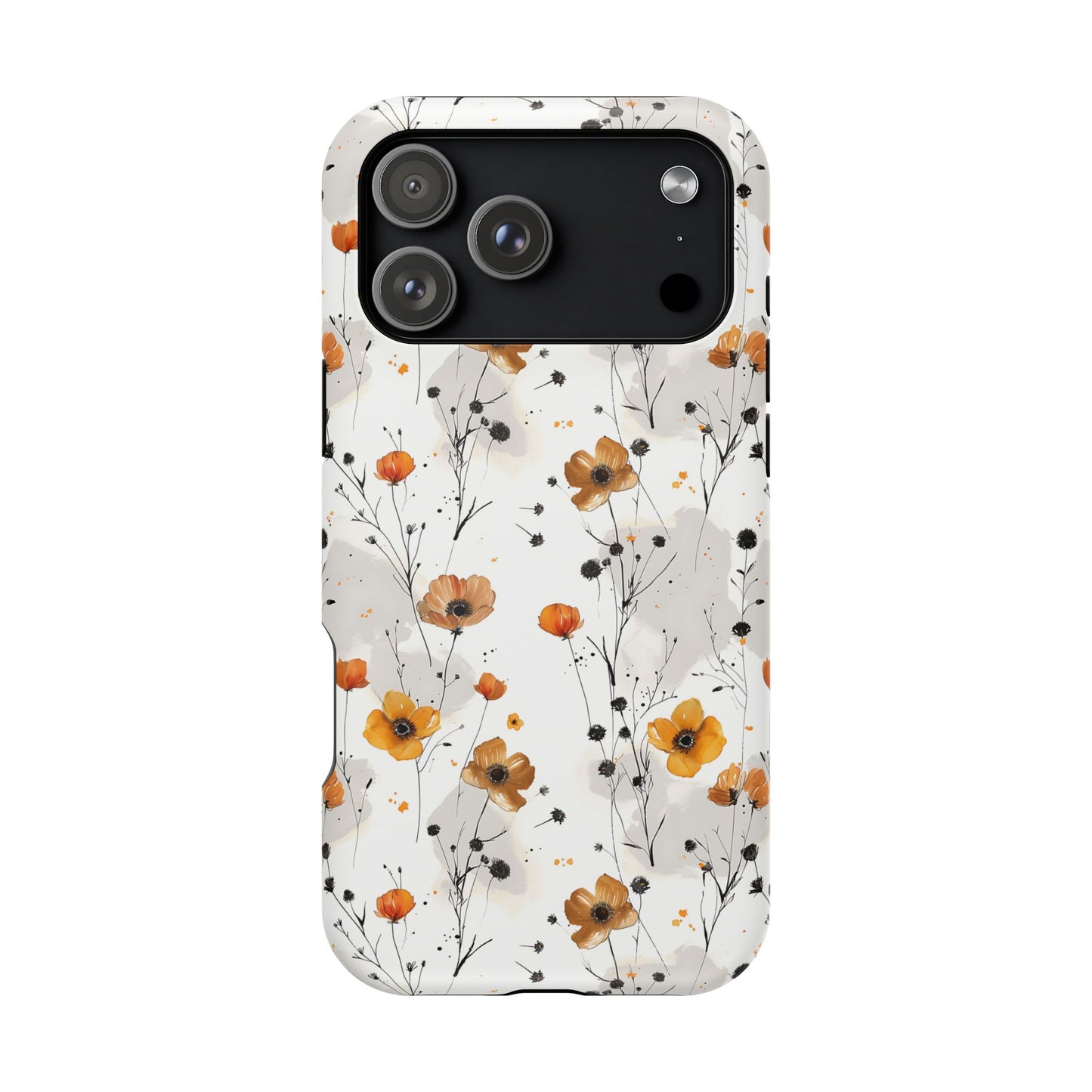 Orange and Yellow Floral MagSafe iPhone Case