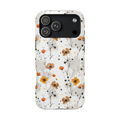 Orange and Yellow Floral MagSafe iPhone Case