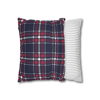 Blue & Red Plaid Christmas Pillowcase