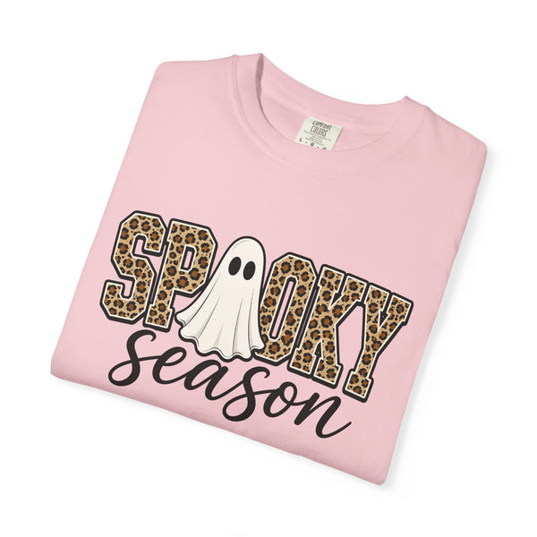 Spooky Season Leopard Print Ghost Halloween Graphic T-Shirt
