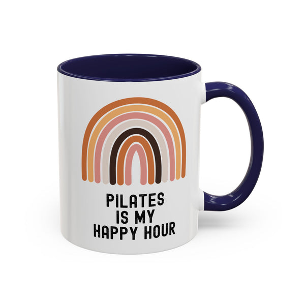 Pilates Is My Happy Hour Funny Coffee Mug Gift for Pilates Lover Women Workout Cup Mothers Day