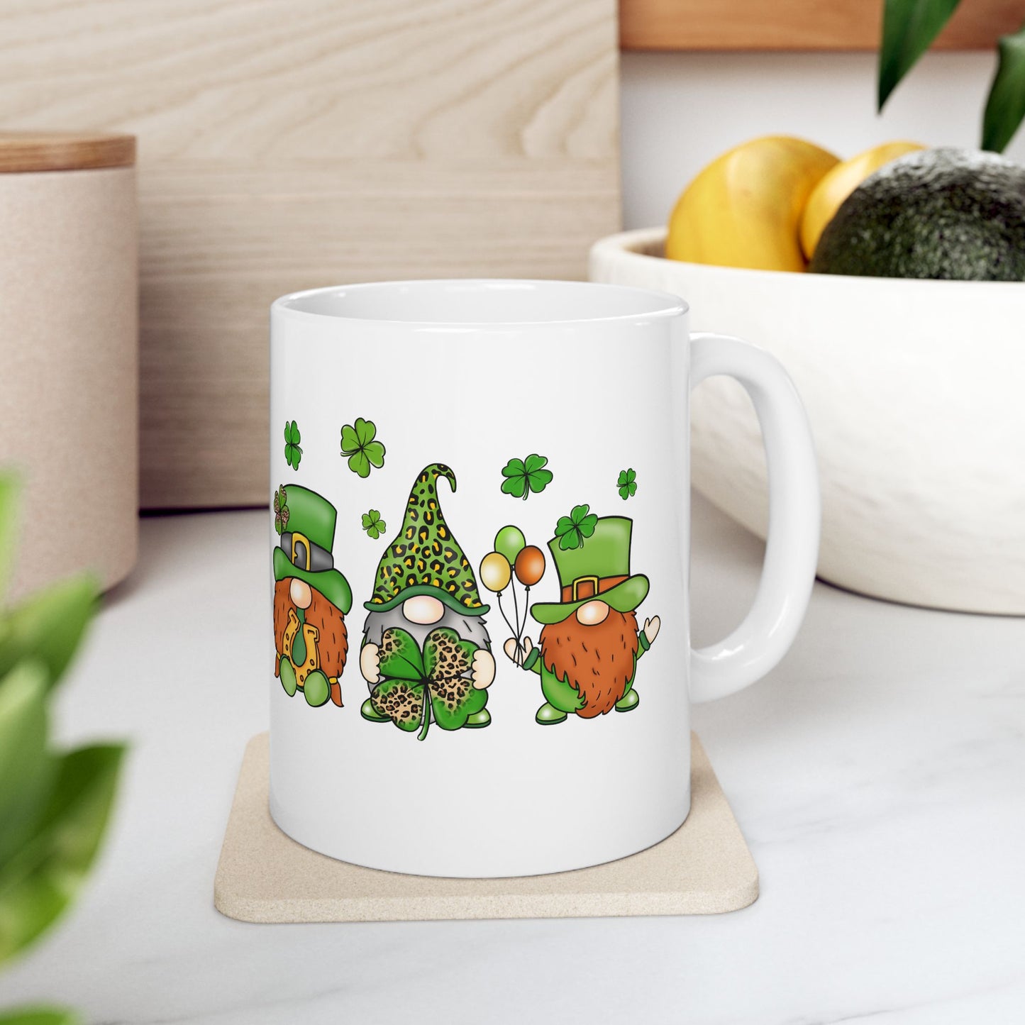Chillin With My Gnomies | St. Patrick's Day Shamrock Coffee Mug | 11oz 15oz