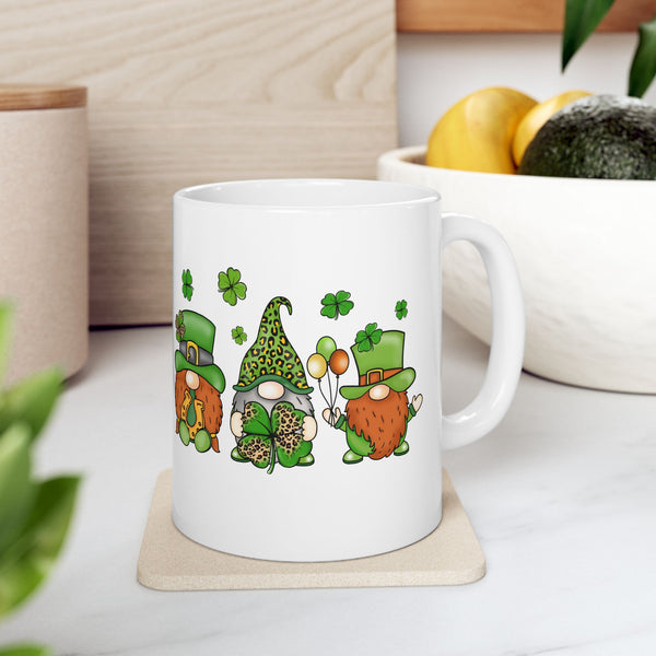 Chillin With My Gnomies | St. Patrick's Day Shamrock Coffee Mug | 11oz 15oz