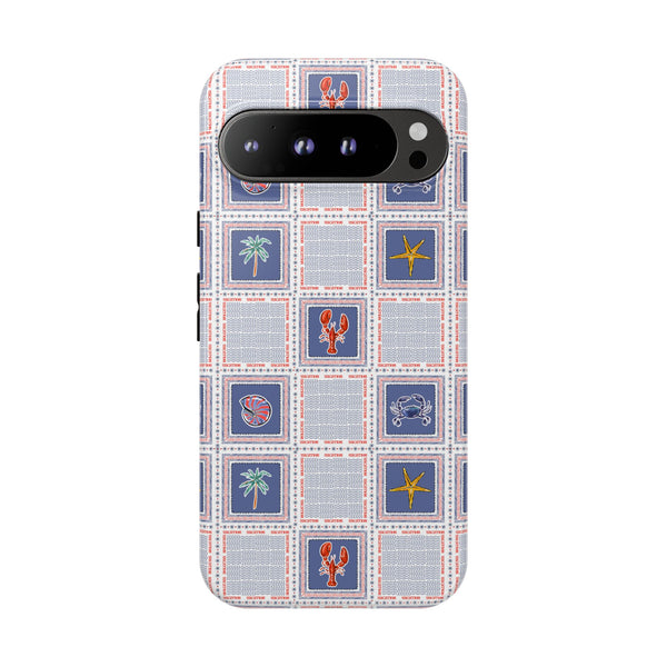 Lobsters Sailboats Seashells - Cell Phone Tough Case